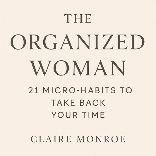 🧘‍♀️ The Organized Woman: 21 Micro-Habits to Take Back Your Time (Without Burning Out)